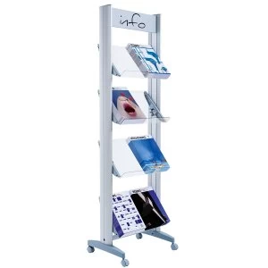 Image of Fast Paper Aluminium PlexiGlass Shelf Display 8 Documents