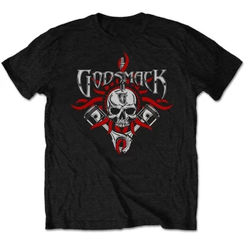 Image of Godsmack - Chrome Pistons Unisex X-Large T-Shirt - Black