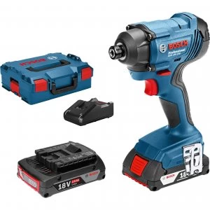 image of Bosch GDR 18 V-160 18V Cordless Impact Driver 2 x 2ah Li-ion Charger Case