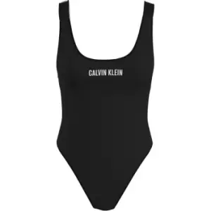 Image of Calvin Klein Scoop Back One Piece Swimsuit - Black