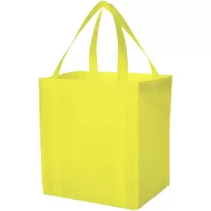 image of Bullet Liberty Non Woven Grocery Tote (Pack Of 2) (33 x 25.4 x 36.8 cm) (Lime Green)