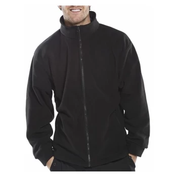 Image of FLEECE JACKET BLACK 3XL - Black - Click
