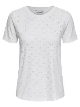 Image of ONLY Detailed Short Sleeved Top Women White