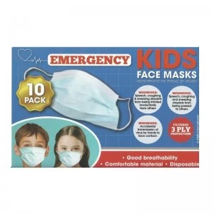 Image of Emergency Kids Face Masks - 10 Masks