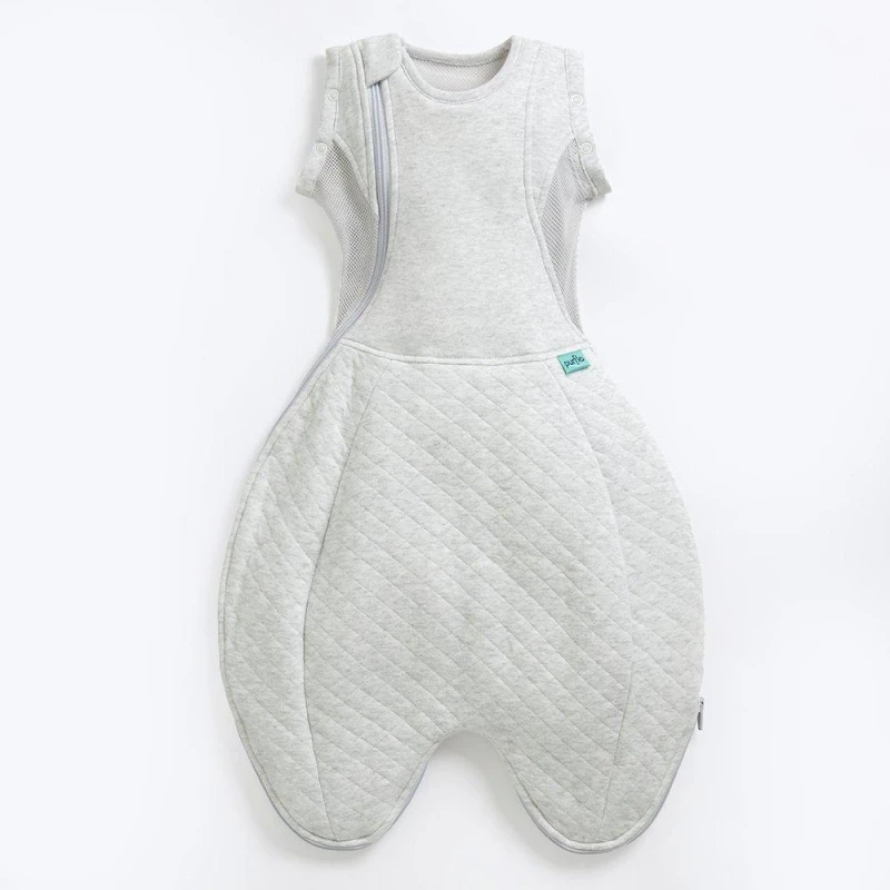 Image of Purflo 2.5 Tog Swaddle to Sleep Bag Grey unisex 0-4 months