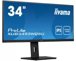 image of iiyama ProLite 34" XUB3493WQSU-B5 UltraWide Quad HD IPS LED Monitor