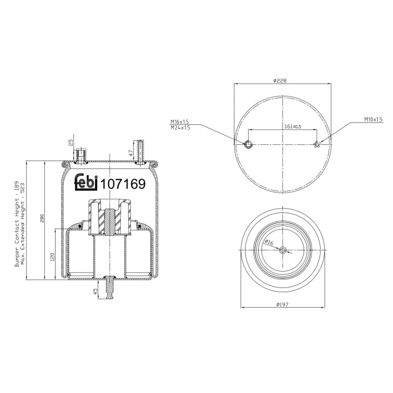 Image of Boot, air suspension FEBI BILSTEIN 107169