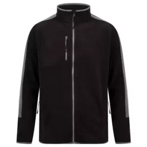 Image of Finden And Hales Unisex Adults Micro Fleece Jacket (3XL) (Black/Gunmetal)