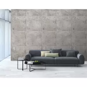 image of Grandeco Concrete Block Neutral Digital Wallpaper Mural