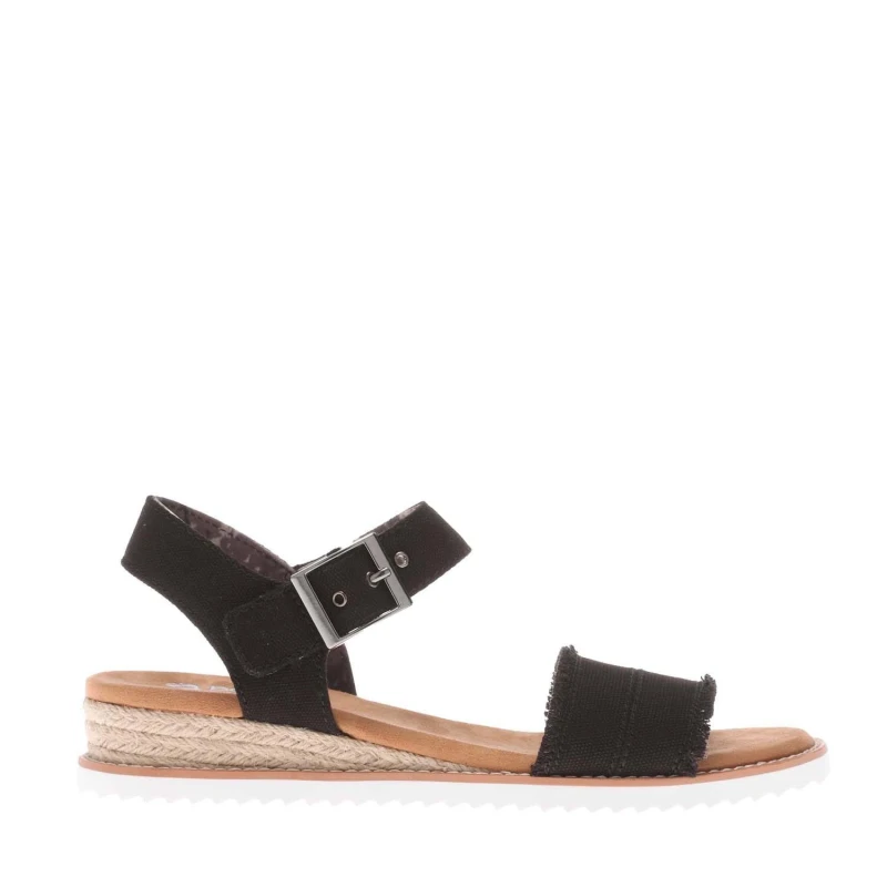 Image of Skechers BOBS Desert Kiss Adobe Princess Sandals - Black 3
