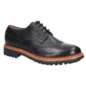 image of Cotswold Mens Quenington Commando Leather Laced Oxford Shoes UK Size 8 (EU 42)