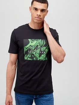 Image of Hugo Boss Dolive Graphic Logo T-Shirt Black Size 2XL Men