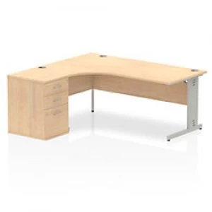 Image of Impulse 1800 Left Hand Wire Managed Workstation 600 Pedestal Bundle Maple
