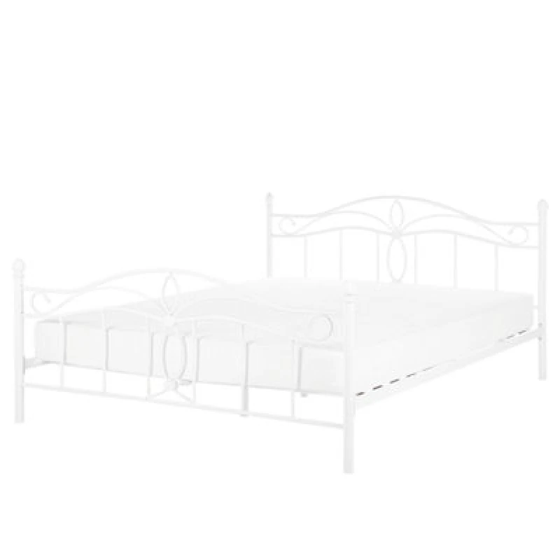 Image of Beliani Bed Metal Antlia 160 X 200 Cm (Eu King Size) White