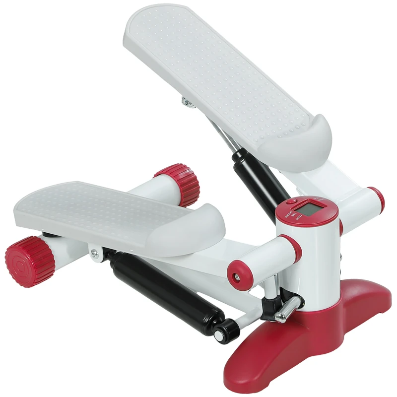 Image of SPORTNOW Mini Stepper Machine with LCD Monitor and Non-Slip Pedals, Grey Grey