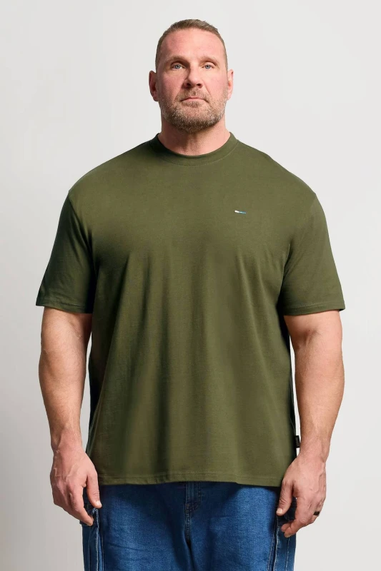 Image of BadRhino Mens Heavyweight T-Shirt in Olive Size: 4XL Olive Male 4XL