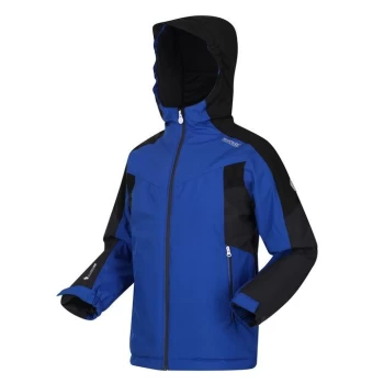 Image of Regatta Junior Highton Pad II Waterproof Jacket - SurfSpry/Blk