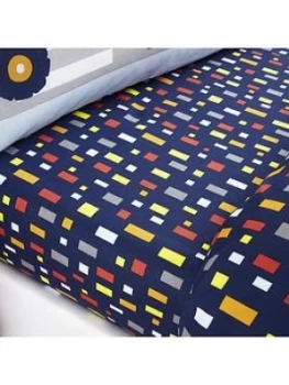 Image of Catherine Lansfield Construction Single Fitted Sheet