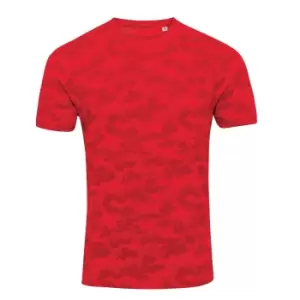 image of AWDis Mens Camouflage T-Shirt (L) (Red Camo)