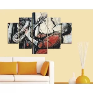 Image of ST070 Multicolor Decorative MDF Painting (5 Pieces)
