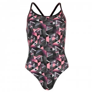 image of Zoggs Chaos Piped Sprintback Swimsuit Ladies - Multi