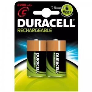 Image of Duracell StayCharged 2200mAh C Rechargeable Batteries