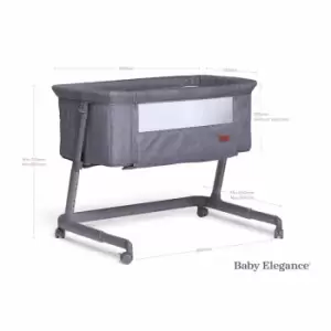 image of Baby Elegance Dote Bedside Crib Grey