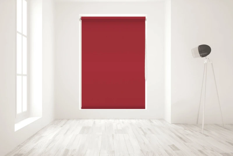 Image of Blinds Outlet Blackout Roller Blind in Red Size: 210cm width x 160cm drop Red Unisex 210cm width x 160cm drop