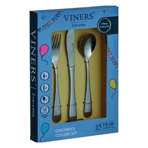 image of Viners 0302.199 Everyday 3pc Kids Cutlery Gift Box Stainless Steel