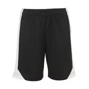 Image of SOLS Childrens/Kids Olimpico Football Shorts (10 Years) (Black/White)
