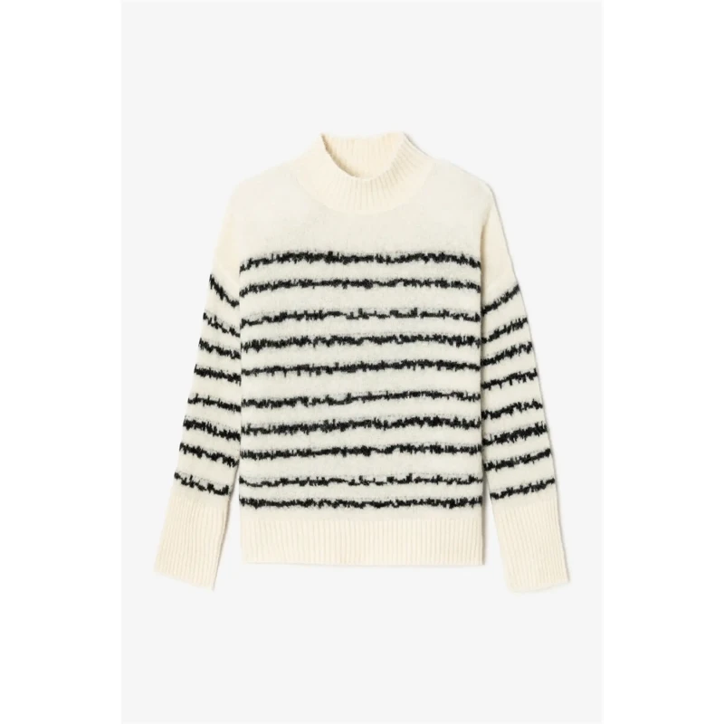 Image of Le Temps des cerises Womens long sleeve sweater Le Temps des cerises August Blanc Female XS