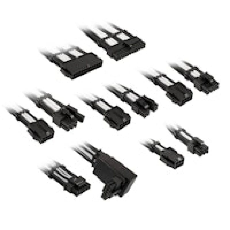 Image of Kolink Core Pro Braided Cable Extension Kit 12VHWPR Type 2 - Jet Black/Brilliant White