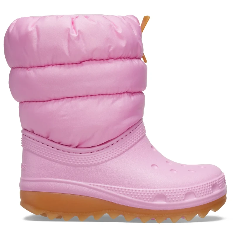 Image of Crocs Kids Toddler Classic Neo Puff Boot Boots Pink Tweed / Gum C4