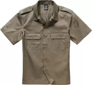Image of Brandit Us 1/2 Shirt, green Size M green, Size M