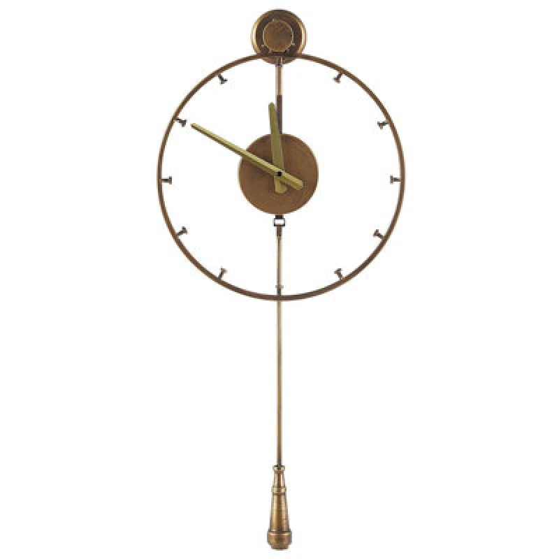 Image of Beliani Wall Clock Emmen 31cm Metal Gold