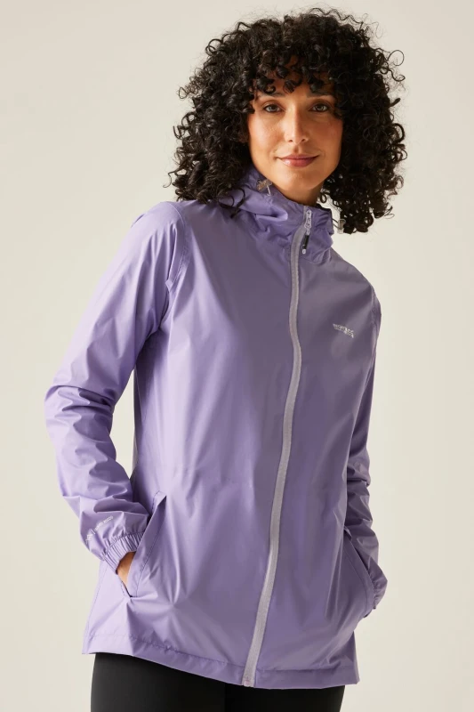 Image of Regatta Womens 'Pack-It III' Waterproof Packaway Jacket in Lilac Size: 10 Lilac Female 10