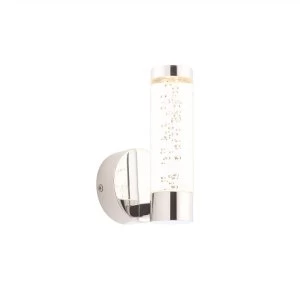 Image of LED 1 Light Bathroom Wall Chrome, Acrylic With Bubbles IP44