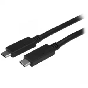 image of StarTech USB C Cable with Power Delivery 3A MM 2m 6 ft. USB 3.0 USB IF Certified