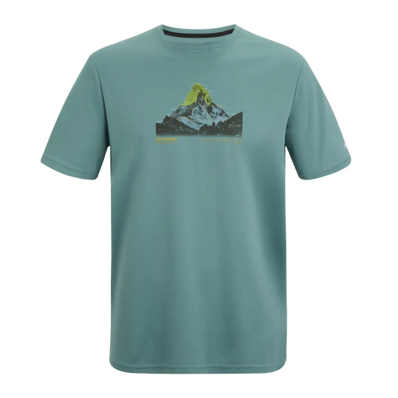 Image of Regatta Mens Fingal Short Sleeved Marl Graphic T-Shirt in Mint Size: Large Mint Male L