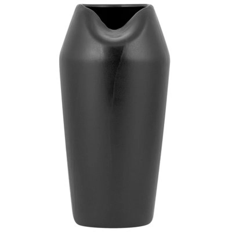 Image of Beliani Decorative Vase Apamea Stoneware 33cm Black