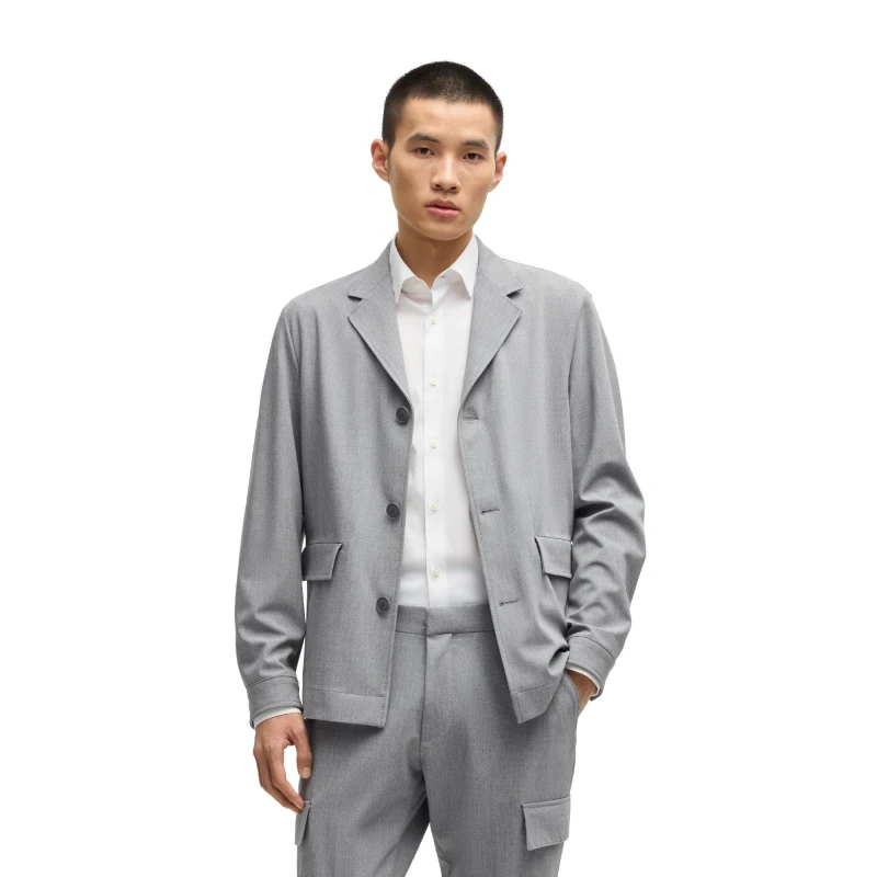 Image of Boss Mens P Carper Flaps Formal Jacket Medium Grey male 36 (46)