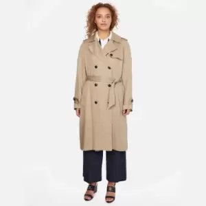 Image of Tommy Hilfiger Womens Tencel Trench - Beige - UK 12