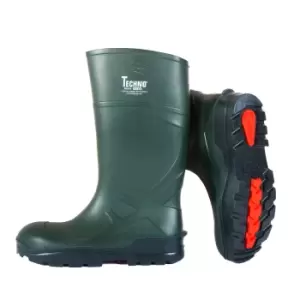 Image of Troya Techno Unisex Adults Safety Wellingtons (10 UK) (Dark Green/Black)