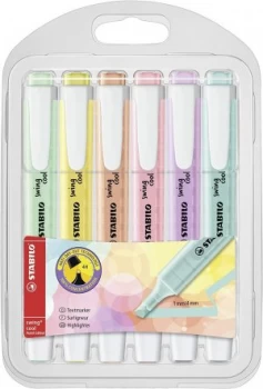 image of STABILO Swing Cool Highlighters Assorted Pastel Colours PK6