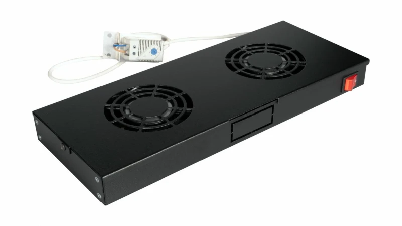 Image of Equip Cooling Fans 19'. 1U. 2FANS. RAL9005 Black