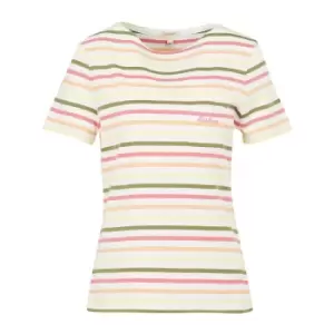 Image of Barbour Womens Short Sleeve Bradley Top Off White Multi 18