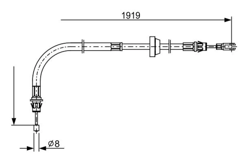Image of Bosch 1 987 482 710 Brake Cable 1919mm Cable,parking brake (124)