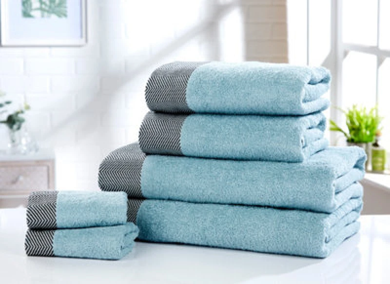 Image of Rapport Home Tidal Pure Cotton Face Towel Duck Egg