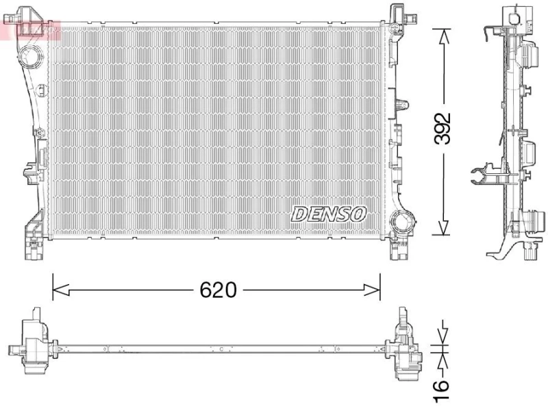 Image of DENSO Engine radiator DENSO DRM09046