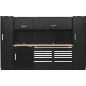 image of Sealey APMSCOMBO7W Premier 3.3m Storage System - Pressed Wood Worktop